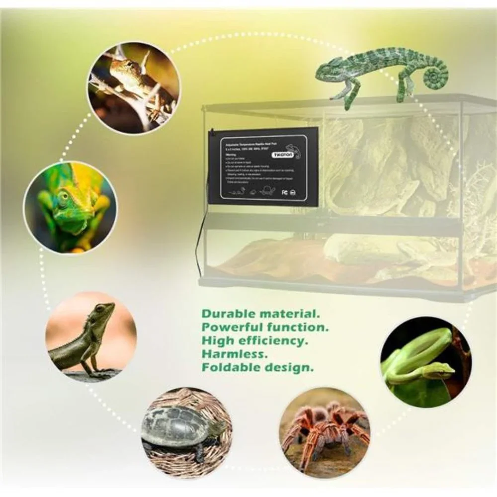 Reptile Heat Pad -Adjustable Temperature Under Tank Heater for 10-20gal/30-40gal